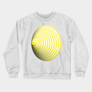 Geometric yellow concentric circles 3D doodle art Crewneck Sweatshirt